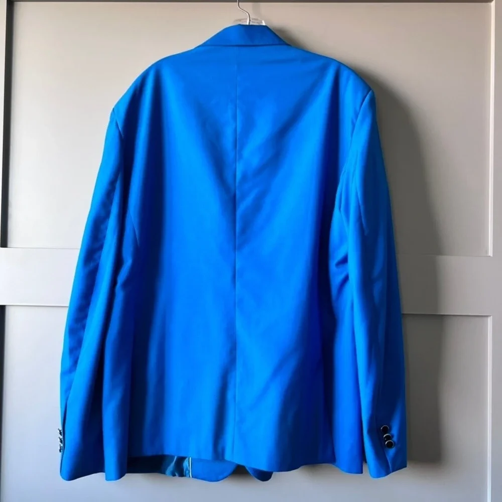 HAVE 2 HAVE Blazer Mens 2XL Cobalt‎ Blue Single Button Notch Lapel Sport Coat